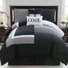 Reversible Graphite Gray Bed in a Bag Black/ White/ Gray