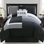 Reversible Graphite Gray Bed in a Bag Black/ White/ Gray