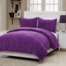 Rose Fur Purple Comforter Set