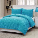 Rose Fur Aqua Comforter Set