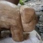 Handmade Wooden Pig with Smiling Face
