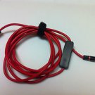 Red L Shaped 3.5M audio whit mic replacement cable for iPhone Beats Studio Solo