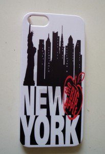 2pc NEW YORK for IPHONE 5 I LOVE NY MANHATTAN HARD CASE USA  FREE FAST SHIPPING