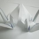 100 LARGE WHITE ORIGAMI CRANES FOR WEDDING DECORATIONS 6" X 6"