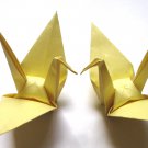 100 LARGE YELLOW ORIGAMI CRANES FOR WEDDING DECORATIONS 6" X 6"