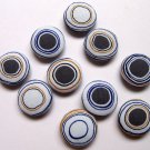 FABRIC BUTTONS - 1 INCH BUTTONS - IRREGULAR GREY AND WHITE DOT SET OF 50