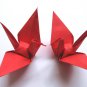 100 LARGE RED ORIGAMI CRANES FOR WEDDING DECORATIONS 6" X 6"