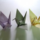 YOU PICK - 100 LARGE PURPLE /GREY / IVORY ORIGAMI CRANES FOR WEDDING DECORATIONS 6" X 6"