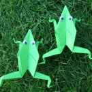 Large Origami Green Frogs Set Of 50