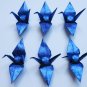 100 SMALL SHINY ROYAL BLUE ORIGAMI CRANES FOR WEDDING DECORATIONS 3.5" X 3.5"