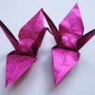 1000 LARGE SHINY PINK ORIGAMI CRANES FOR WEDDING DECORATIONS 6" X 6"