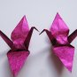 1000 LARGE SHINY PINK ORIGAMI CRANES FOR WEDDING DECORATIONS 6" X 6"