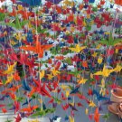 MULTICOLORED ORIGAMI CRANES GARLANDS FOR WEDDING DECORATIONS SET OF 100 STRANDS