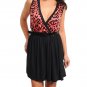 Coral Ethnic Print Dress