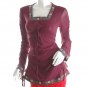 RUNWAY INSPIRED FASHION BOHO CLOTHING ROMANTIC GOTHIC SCA CLOTHES RUCHED TUNIC TOP
