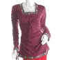 RUNWAY INSPIRED FASHION BOHO CLOTHING ROMANTIC GOTHIC SCA CLOTHES RUCHED TUNIC TOP