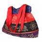 Luxury Versatile Party Work Silk Duffle Tote Bag Satchel Hobo Purse Gold Details