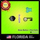 Black 3 lot Home Menu Button Flex Cable Key Cap Assembly iPhone 4 4G Replacement