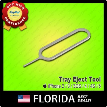 Sim Card Tray Eject Ejector Pin Key Tool iPhone 2G 3G 4 4G 5 2 3GS 3