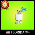 2 lot USB USA AC Power Adapter Wall Charger Plug iPod iPhone 3GS 4 4G 4S 5 2x x2