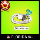 2 Pack USB Data Sync Charger Cable Cord Apple iPod Touch iPhone 3gs 4 4S lot 2x