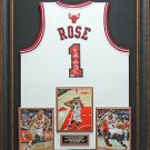Derrick Rose Autographed Jersey Framed