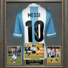 Lionel Messi Autographed Jersey Framed