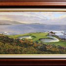 Linda Hartough Authentically Signed Canvas Print of Pebble Beach Hole #7