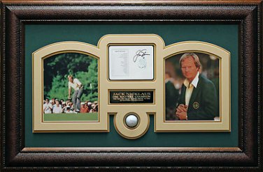 Jack Nicklaus Signed Augusta National Score Card Collage