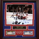 Miracle On Ice Jim Craig Signed Photo Framed