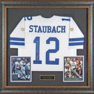 Roger Staubach Autographed Jersey Framed