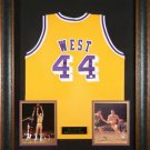 Jerry West Autographed Jersey Framed