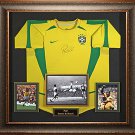 Pele Autographed Jersey Framed