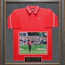Tiger Woods signed Sunday Red Shirt Photo Framed
