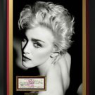 Madonna Signed Check Collage Display.