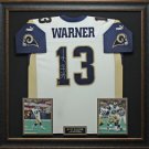 Kurt Warner Signed Jersey Framed
