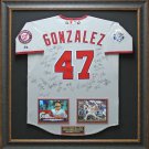 Gio Gonzalez 2012 Team Signed All-Star Jersey Framed Display.