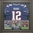 Tom Brady Signed Patriots Jersey Display.