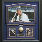Mickey Mantle Signed Baseball Framed Display.
