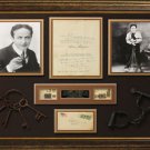 Harry Houdini Signed One Page Letter With Original Photos Display.