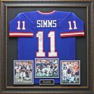 Phil Simms Autographed Jersey Framed