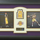 Kobe Bryant Signed Los Angeles Lakers Panini Basketball Card Display