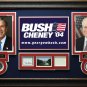 George W Bush and Dick Cheney Signed Bookplate Display.