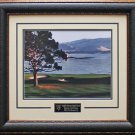 Pebble Beach Hole 18th Photo Framed