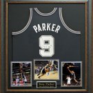 Tony Parker Signed San Antonio Spurs Jersey Display
