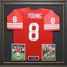 Steve Young Signed Jersey Framed