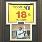 Phil Mickelson Autographed 2013 British Open Flag Framed