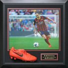 Iniesta Signed Nike Cleat Display.