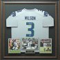 Russell Wilson Signed Seahawks Gray Jersey Framed