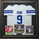 Tony Romo Signed Dallas Cowboys Jersey Framed Display.
